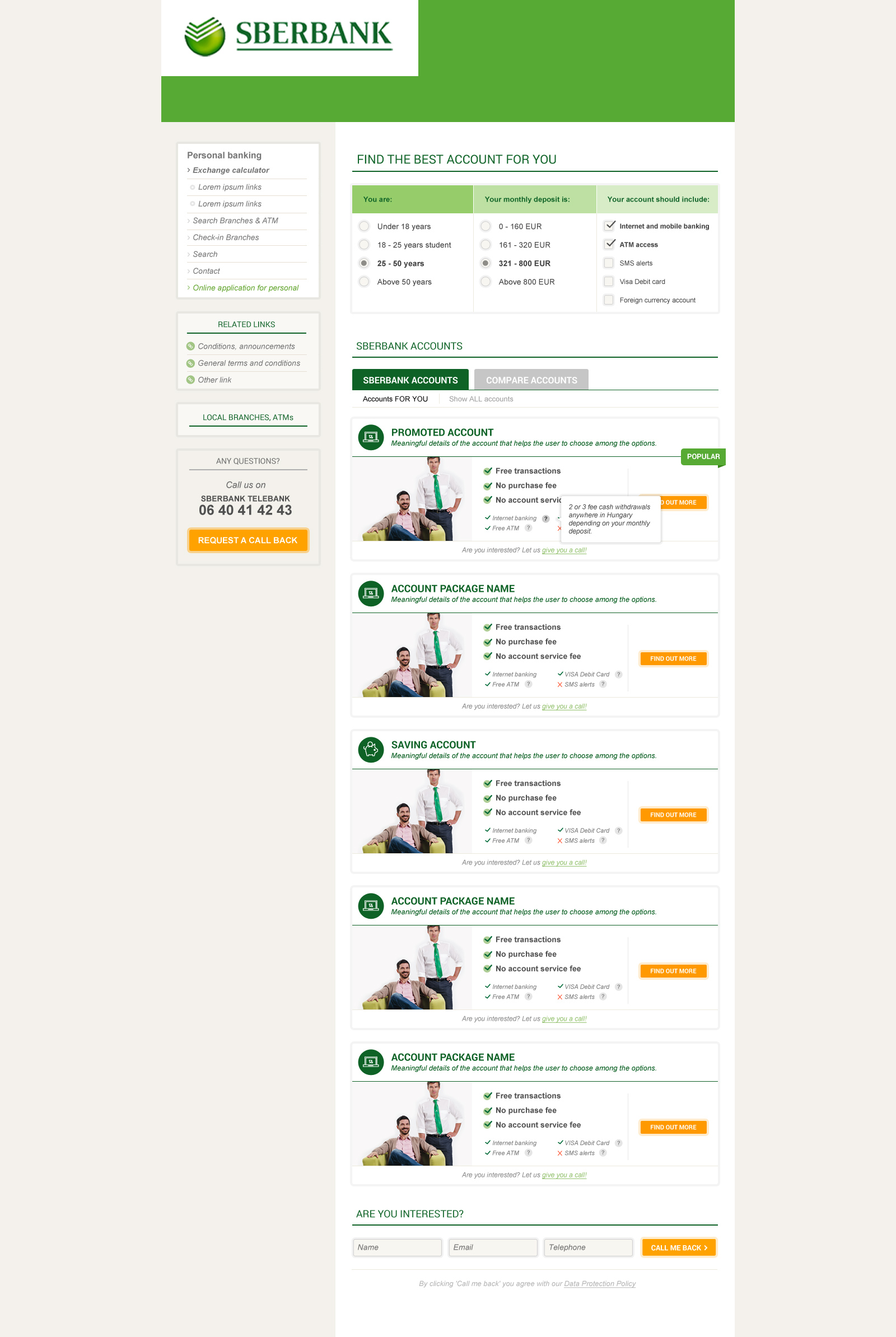Account selector