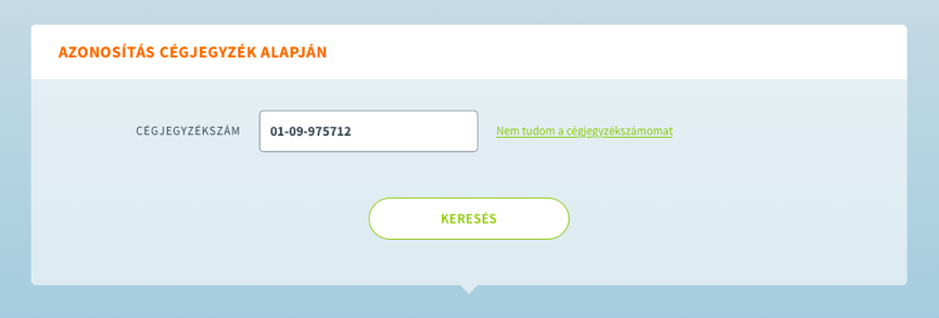 Cégjegyzékszám alapján gyorsan azonosítható a vállalkozás