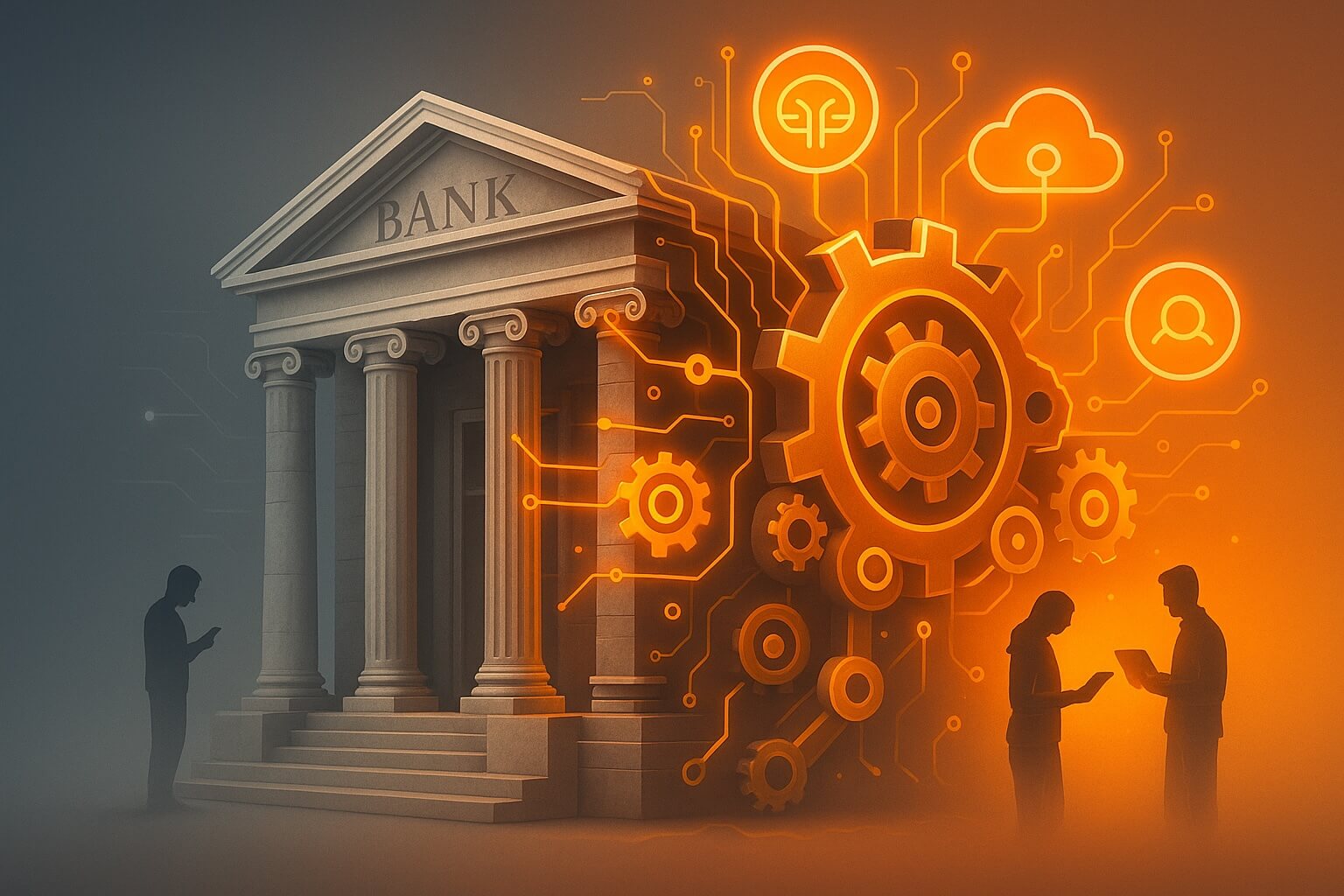 Az automatizáció a bank teljes működési és ügyféloldali gépezetének alapvető átalakítása